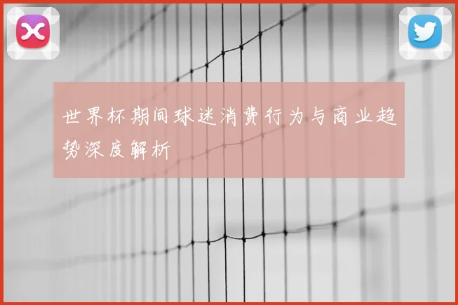 世界杯期间球迷消费行为与商业趋势深度解析